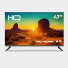 (App/ Magalupay)Smart TV 43 HQ Full HD HDR tela sem bordas Android 11 Slim Processador Quad Core 