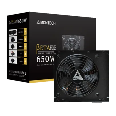 Fonte Montech BETA Bronze 650W, 80 Plus Bronze, PFC Ativo