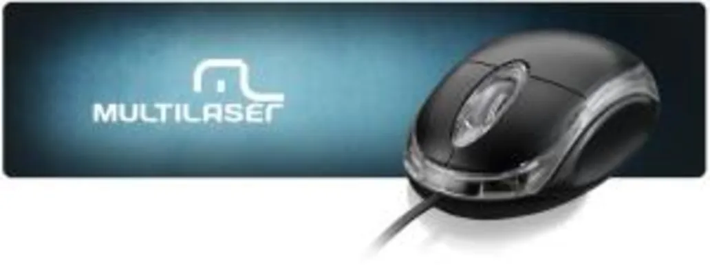 Mouse Multilaser USB Classic Box Preto - MO179 - R$6
