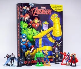 LIVRO + BONECOS: Vingadores Guerra Infinita | R$77