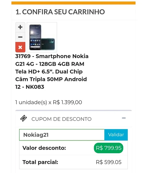 Imagem na descrição da promoção