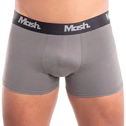 Kit 3 Cuecas Boxer Cot Elast Bord, Mash, Masculino, Preto/Cinza/Preto, GG