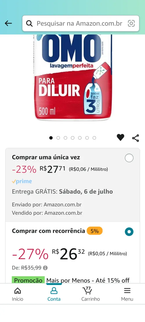 Imagem na descrição da promoção