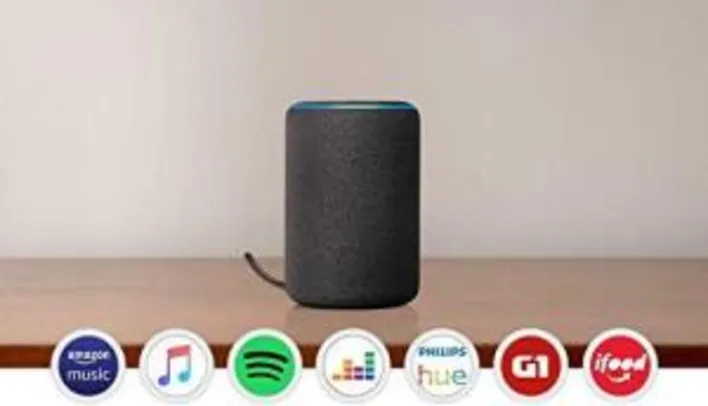 Amazon Echo (3ª geração) - Smart Speaker com Alexa - R$384