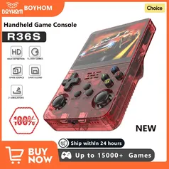 [Taxas Inclusas/R$119 Moedas App] Console Retrô R36S 64GB Portátil, Tela IPS 3,5 Polegadas - Mais de 20 Emuladores