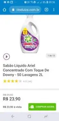 Sabão Líquido Ariel Concentrado Com Toque De Downy - 2L R$24