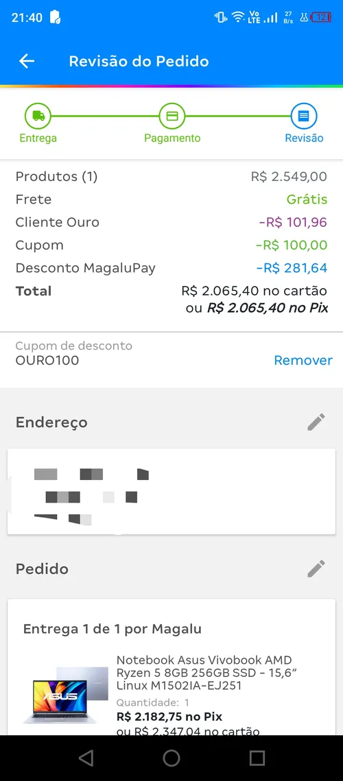 Imagem na descrição da promoção