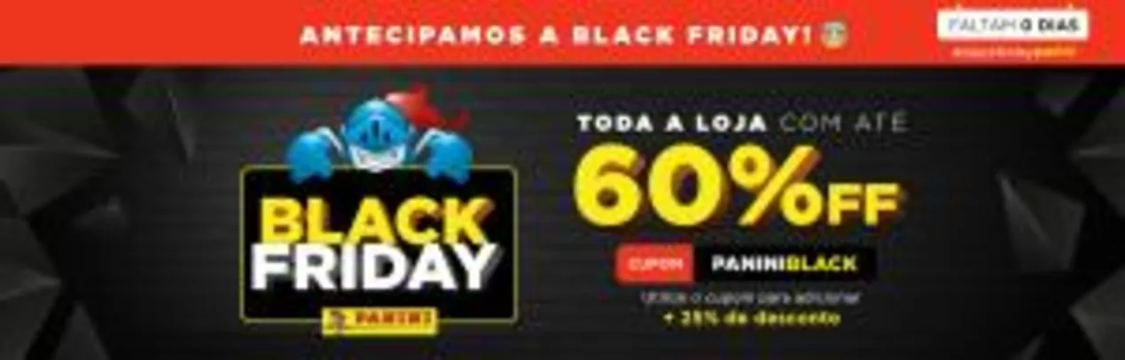Black Friday Loja Panini até 60% de desconto