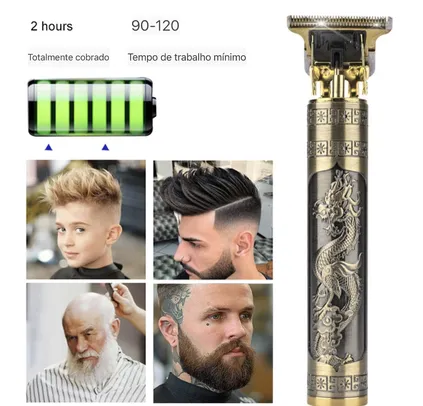 Máquina De Cortar Cabelo Para Barba Masculina Designer Aleatório Elétrico 