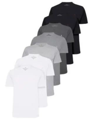 Kit com 7 Camisetas Básicas Polo Wear | R$179