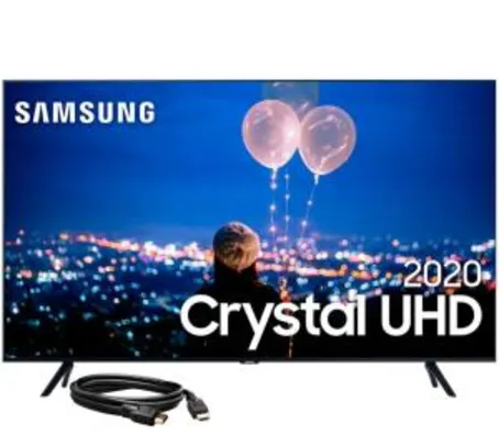 (APP+PIX) Samsung Smart TV 50'' Crystal UHD 4K + Cabo HDMI 1.4, High speed | R$2220