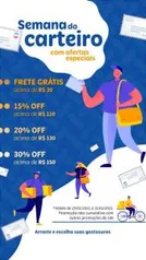 Frete Grátis + até 30% de desconto