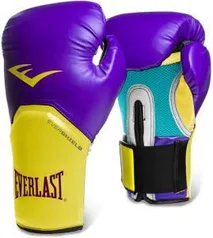 Luva Pro Style Elite Everlast Roxo C/ Amarelo 14 Oz | R$96