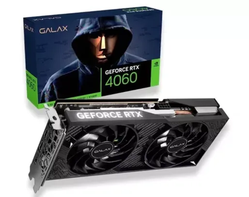 Placa De Vídeo Galax RTX 4060 1-click Oc 2x, 8GB, GDDR6, 128