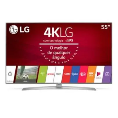 Smart TV LG Ultra HD 55" Painel IPS 4K 55UJ6545 com HDR, Upscaler 4K, WebOS 3.5 por R$ 3149