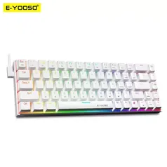 Teclado mecânico E-YOOSO Z686 RGB USB 60% Mini - SWITCH HUANO RED