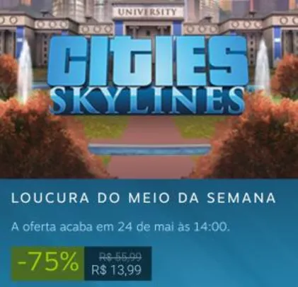 [STEAM] Cities: Skylines  (75%OFF) - R$14