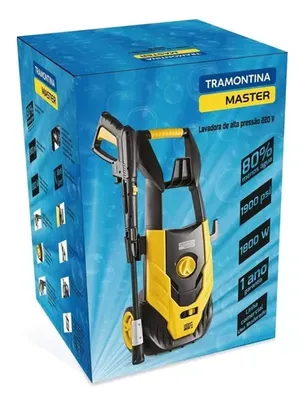 Lavadora De Alta Pressão Com 1800w Master Para Uso Moderado 1900psi Amarelo e Preto Tramontina 127v