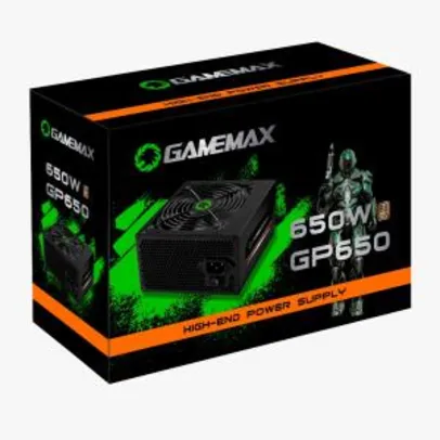 [CC Submarino+AME] Fonte Gamemax GP650 80 Plus Bronze PFC Ativo | R$301