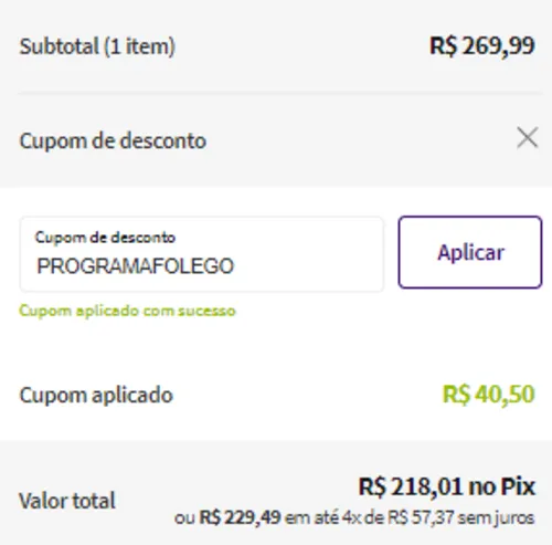 Imagem na descrição da promoção