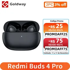 [taxa Inclusa] Fone de Ouvido Sem Fio Xiaomi Redmi Buds 4 Pro