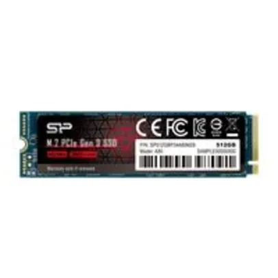 SSD Silicon Power 512GB NVMe M.2 2280 PCIe, Leitura: 3400MB/s, Gravação: 2300MB/s - SP512GBP34A80M28