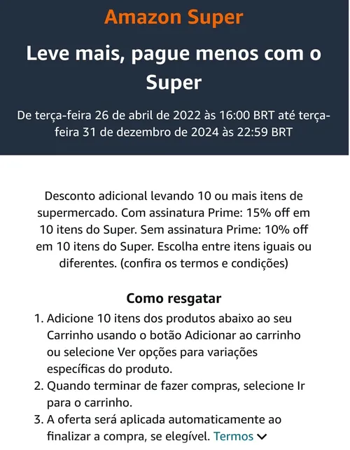 Imagem na descrição da promoção