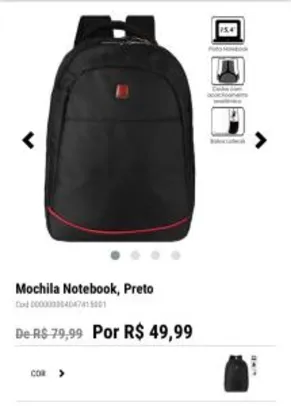 Mochila Notebook - R$50