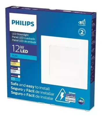 Painel Led sobrepor 12w 4000K Quadrado Philips