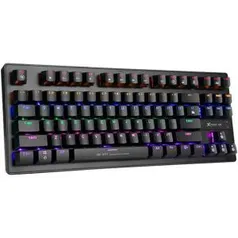 Teclado Mecânico Gamer Xtrike Me GK-914 Rainbow, Switch Blue, Black