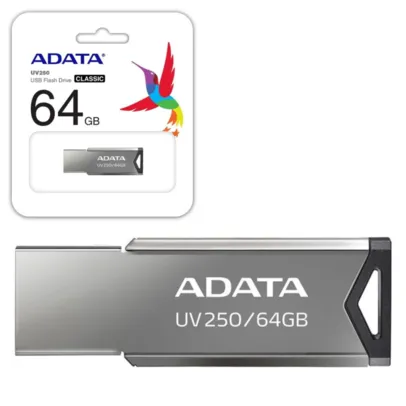 Pen Drive Adata UV250 64GB USB 2.0 Metal - Prata