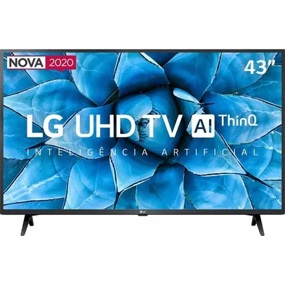 Smart TV 43'' LG 43UN7300 Ultra HD 4K 3 HDMI 2 USB ThinQ AI | R$1894