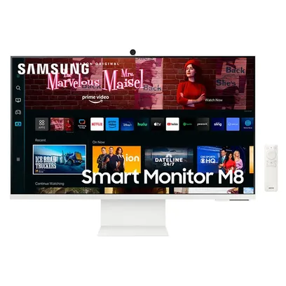 Foto do produto Samsung Smart Monitor M8 32" 4K, Tela Plana, 60Hz, 4ms, HDMI,