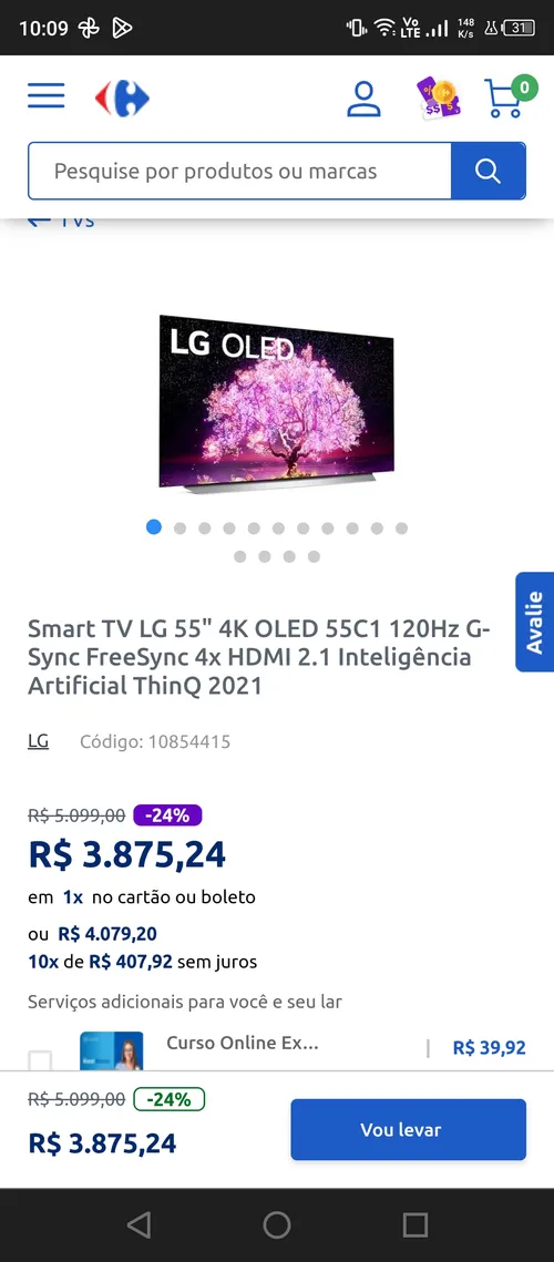 Imagem na descrição da promoção