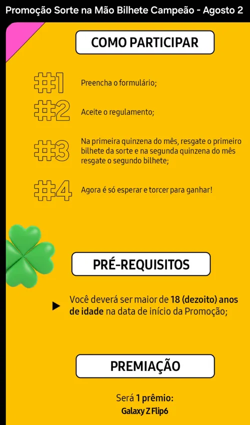 Imagem na descrição da promoção