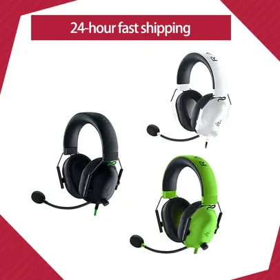 [Taxas Inclusas] Headset Gamer Razer BlackShark V2 X, Esports Headset, Cancelamento de Ruído Passivo Avançado 7.1 Surround Sound, Microfone Cardióide