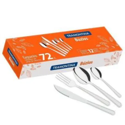 Faqueiro Inox Búzios 72 Peças - Tramontina - R$79 (R$39 pagando com AME)