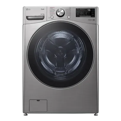 Foto do produto Lava e Seca LG 18kg, Wi-Fi, Motor Inverter Direct Drive, WD18SV2S6B | Inox Look 220V