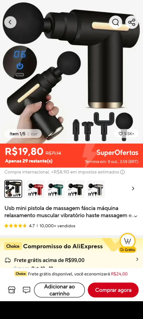 Imagem na descrição da promoção