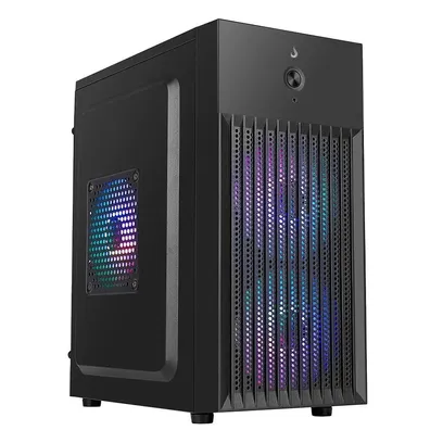 Foto do produto Gabinete Gamer Rise Mode X1 Black S/Fan S/Fonte Mini Tower M-ATX Preto - RM-GA-OFX1-FB