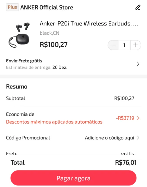 Imagem na descrição da promoção