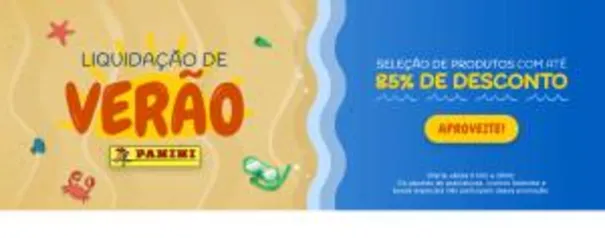 Liquidação de Verão Loja Panini - produtos com até 85% de desconto