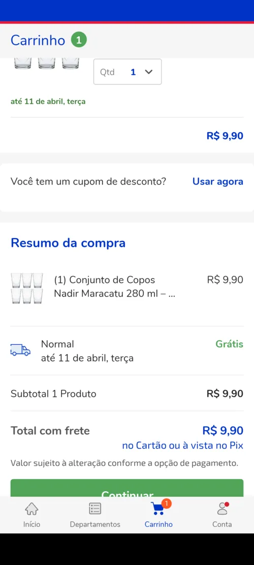 Imagem na descrição da promoção