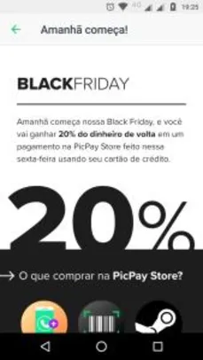 20% OFF no PicPay na Store