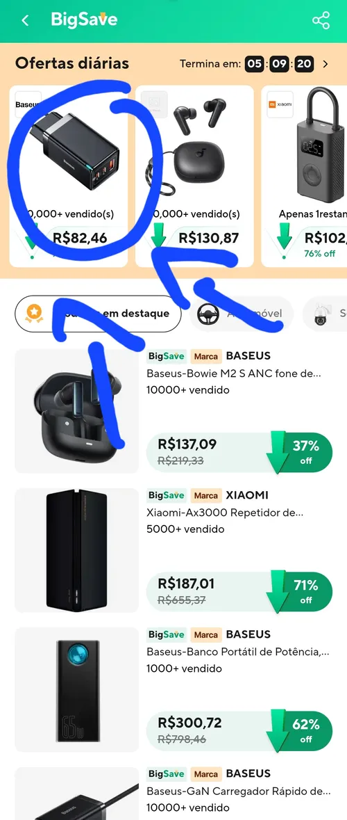 Imagem na descrição da promoção