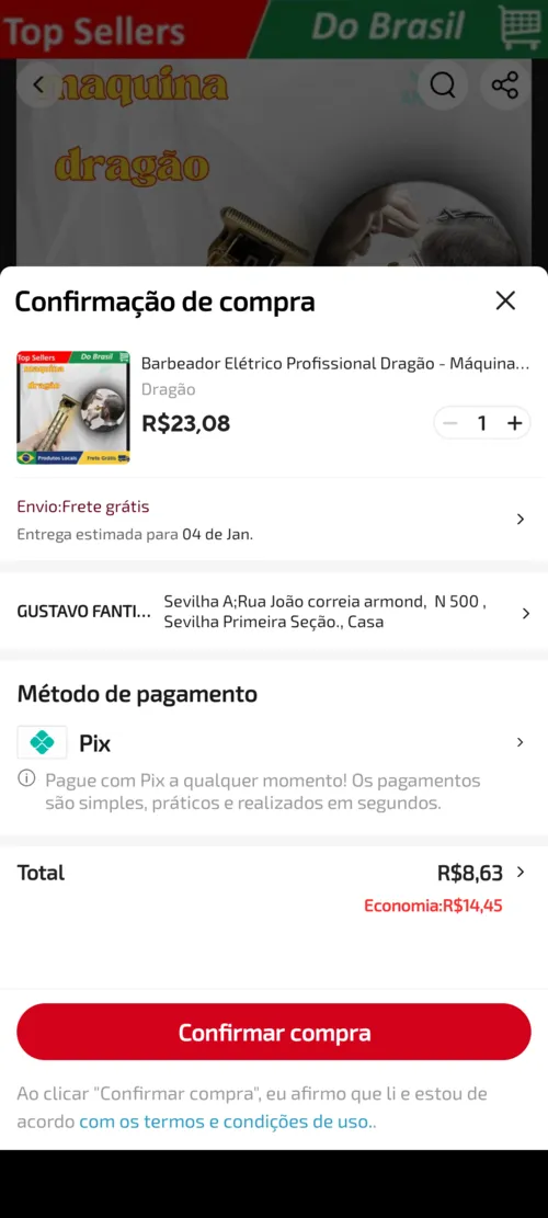 Imagem na descrição da promoção