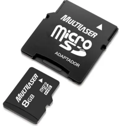 [Submarino] Cartão de Memória Multilaser MicroSD 8GB com Adaptador para SD