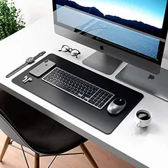 Mouse Pad Desk Pad Max em Couro Ecologico 70x30cm - WORKPAD (Preto) | R$60