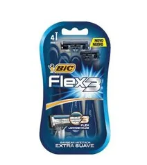 Aparelho de barbear Bic Flex 3 com 4 unidades "alguns ceps"