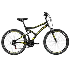 Bicicleta para Adulto Caloi Andes, Aro 26, 21 Marchas, Quadro de Aço, Freio V-Brake, Preta